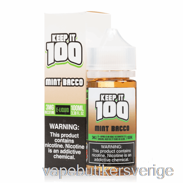 Vape Sverige Mint Bacco - Behåll Det 100 - 100ml 3mg